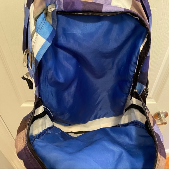 Jansport Blue and Gray Backpack Durable Everyday Use - Picture 5 of 7